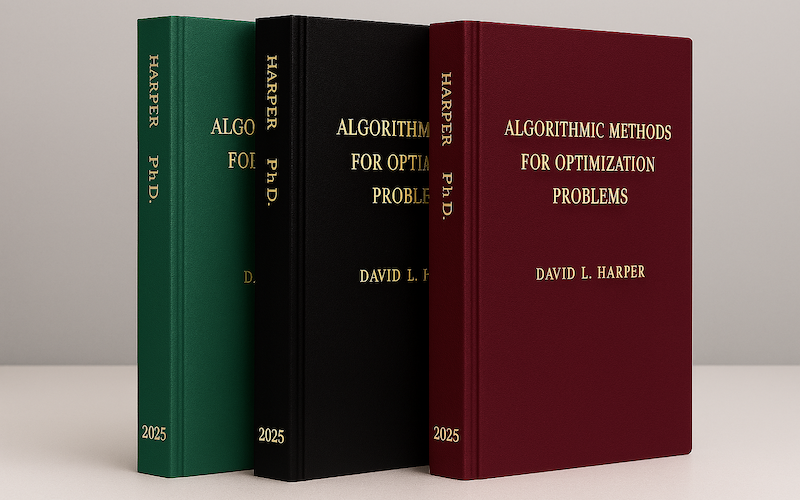 Three hardcover thesis books titled Accounting for Governmental & Nonprofit Entities by David R. Nancey, standing upright in green, black, and red covers.