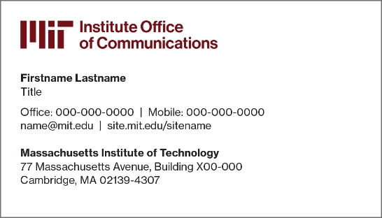 Business Card Example